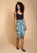 Aster Wrap Skirt in Mark Making Floral Print